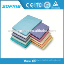 De Buena Calidad China Fabricación de 3 Ply Desechables impermeable adulto baberos Dental baberos